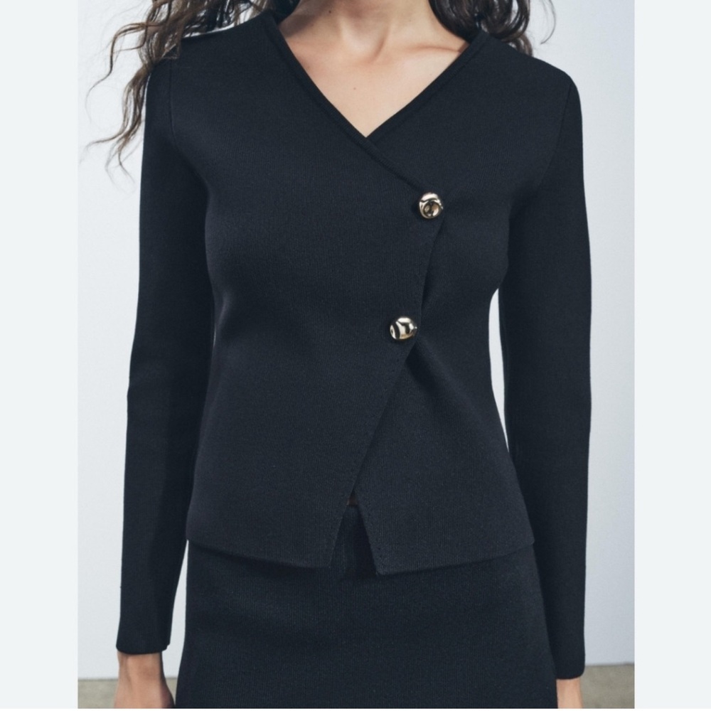 Zara Black Cardigan Sweater